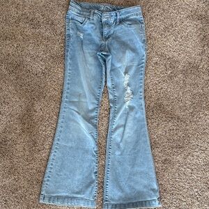 Girls distressed  Flared Jeans Size 12